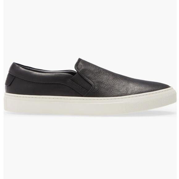 The Good Man Brand Edge Leather Slip-On Sneaker in Black Size 11.5 NIB - Picture 1 of 9